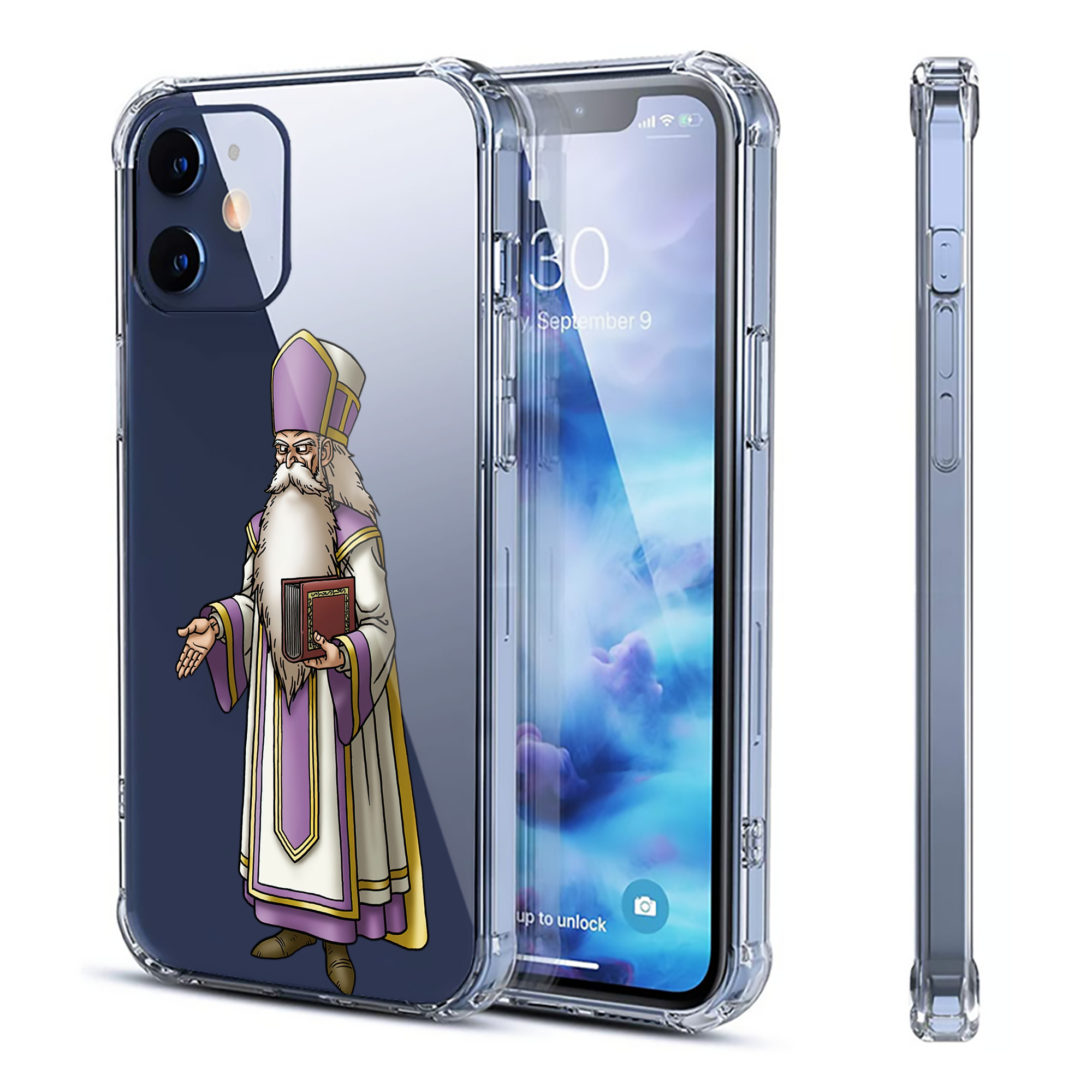 （画像用） ドラゴンクエスト Doragon Kuesuto Dragon Quest 【iPhone 12シリーズ対応】透明スマホケース（クリアソフトケース）